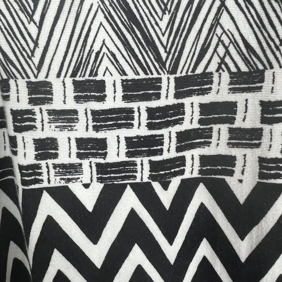 Chicos 2 Maxi Dress Womens Large Black White Geometric Embellished Neckline - Picture 4 of 9